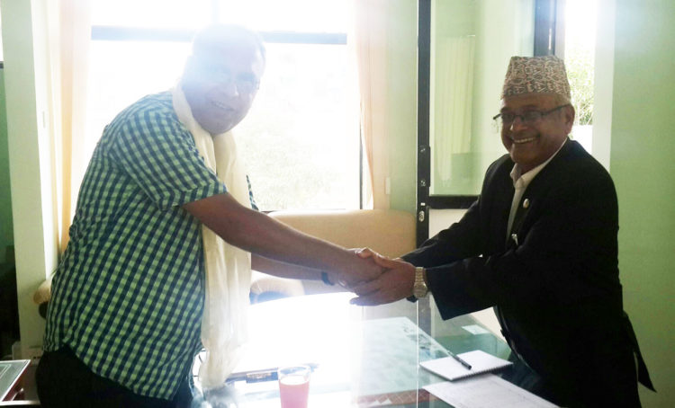 Nepal Co-op Chief thanks Awasthi and Balu
