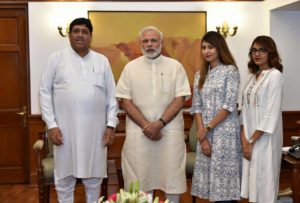 Dileep Sanghani with pm narendra modi