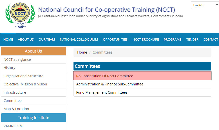 Thank God! NCCT updates its site – Indian Cooperative