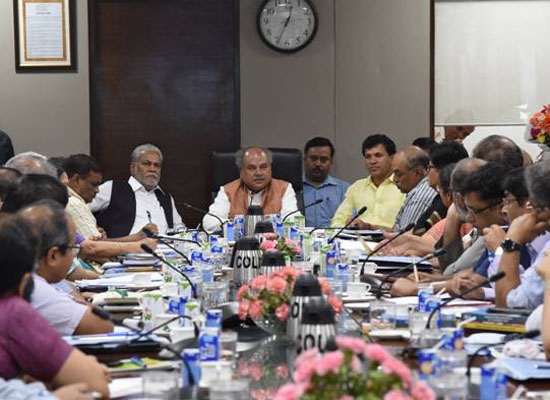 Tomar takes charge; holds review meeting