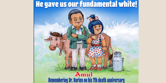 Amul remembers Milk Man with a touching topical