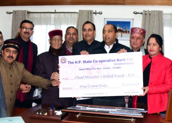 Himachal State Co-op donates Rs 1 crore to CM Fund