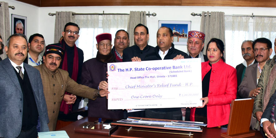 Himachal State Co-op donates Rs 1 crore to CM Fund
