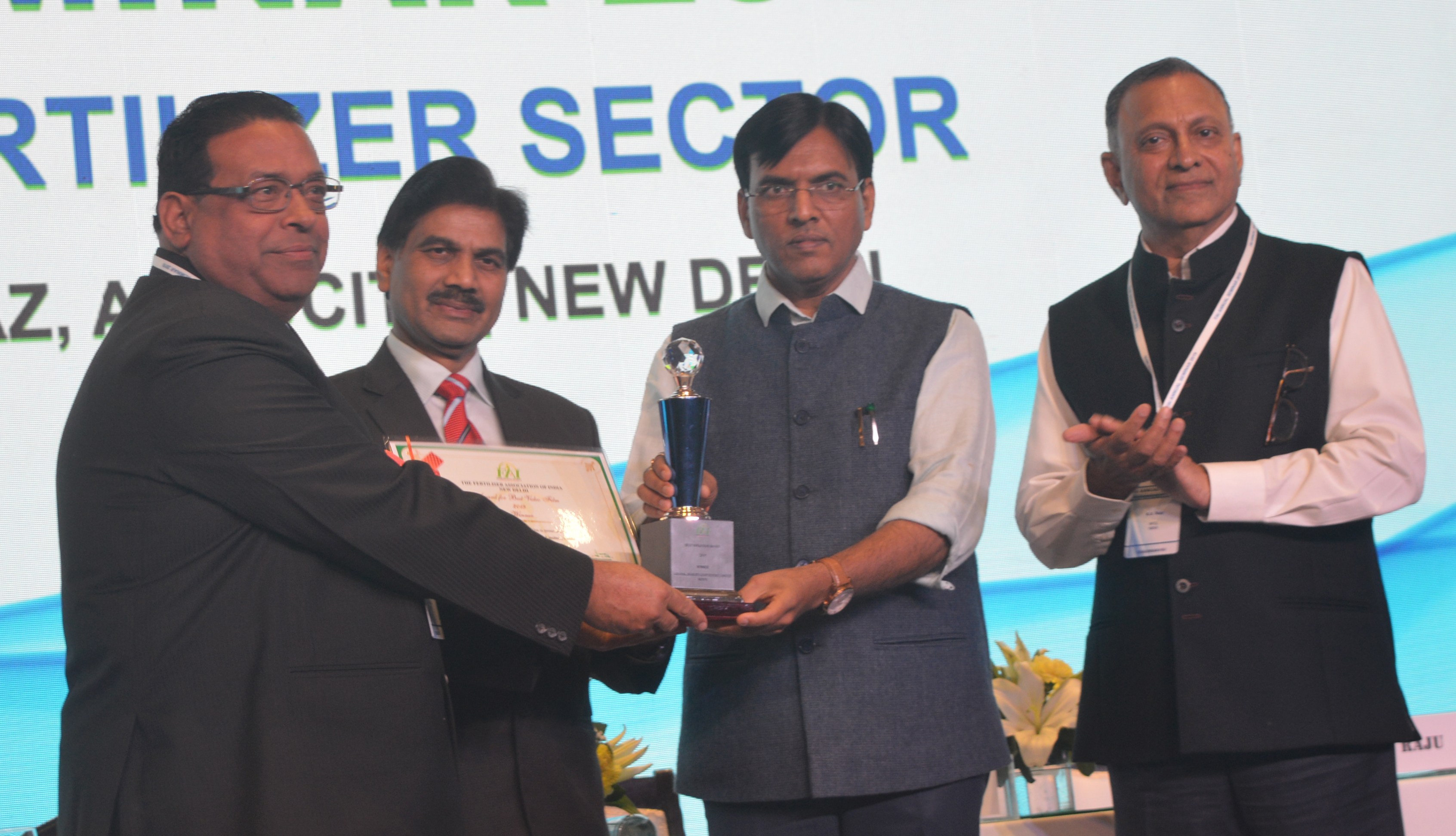 Kribhco awarded for making the Best Video Film at FAI function