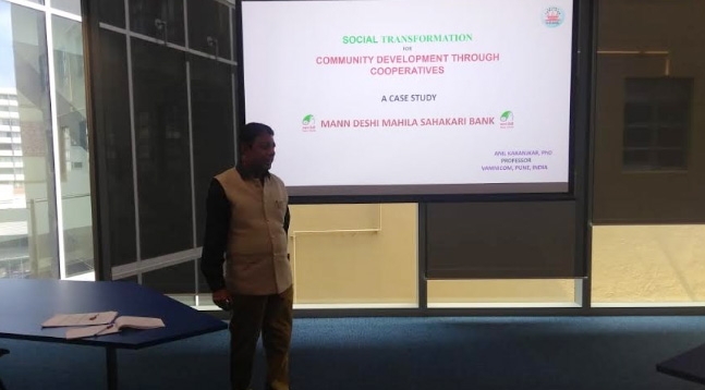 Vamnicom Dean’s presentation on “Social Transformation thru’ Co-ops”