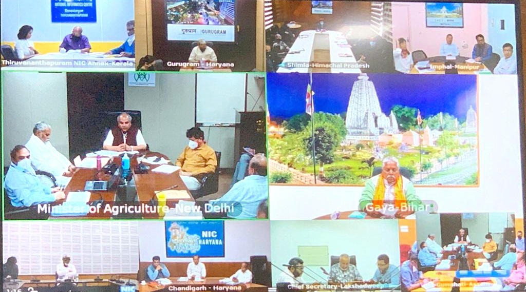 Farm First: Tomar talks to State Agri Ministers thru’ Video Conference