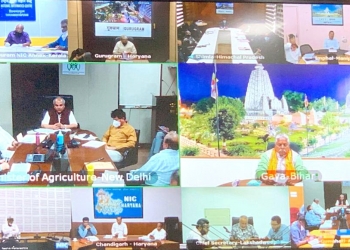 Farm First: Tomar talks to State Agri Ministers thru’ Video Conference