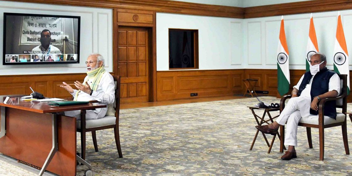 PM interacts with Sarpanchs all over country; Tomar in attendance