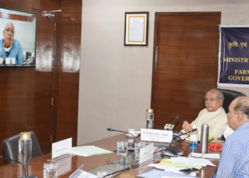 Tomar holds meeting with states thru video-conferencing