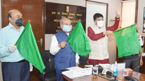 Kisan Rail with cold storage for perishables, flagged off
