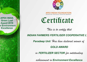 IFFCO Paradeep wins Environment Excellence Award