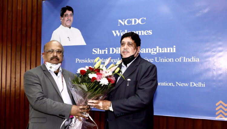 Sanghani talks of Atmanirbhar Bharat at NCDC felicitation
