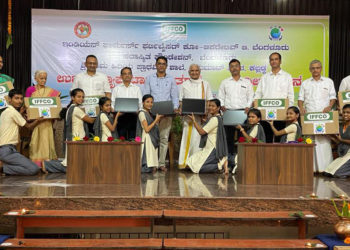IFFCO distributes laptops among students of weaker sections
