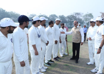 Friendly cricket match between Kribhco and Dept of Fertilizer