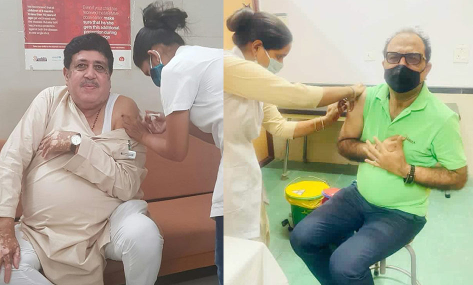 Sanghani & Chadha get vaccinated on the first day