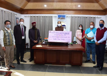HP State Co-op Bank donates Rs 80 lacs to fight Covid