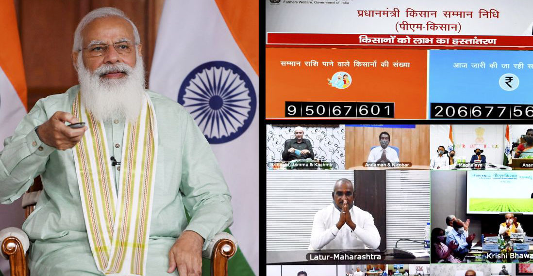 PM interacts with farmers; lauds them for novel initiatives