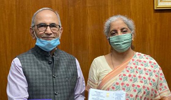 Rupee Bank representative meets FM; seeks her support