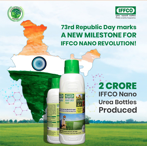 IFFCO crosses 2 Crore Nano bottle benchmark on R Day
