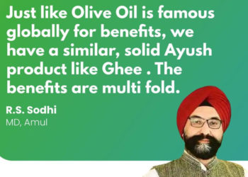 Ayush Global Summit: Sodhi bats for Desi Ghee; calls it Yellow Gold
