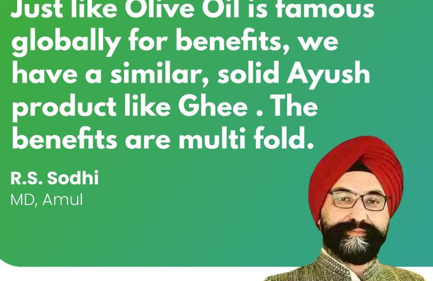Ayush Global Summit: Sodhi bats for Desi Ghee; calls it Yellow Gold
