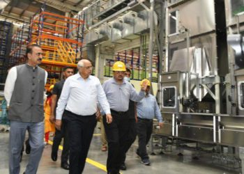 Gujarat CM visits Nano plant in Kalol