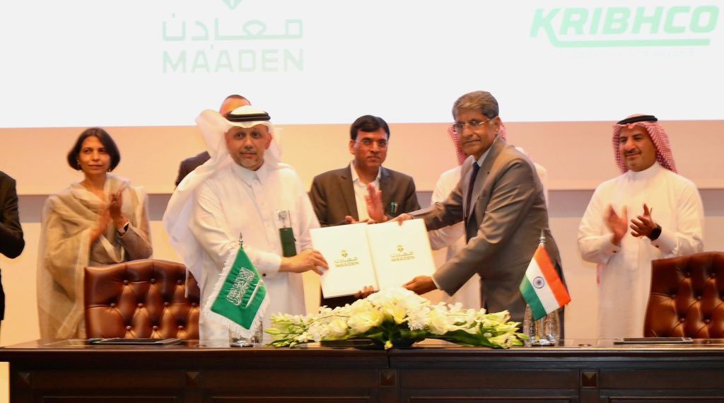 KRIBHCO gets phosphatic fertiliser from Saudi; to invest in Ma’aden