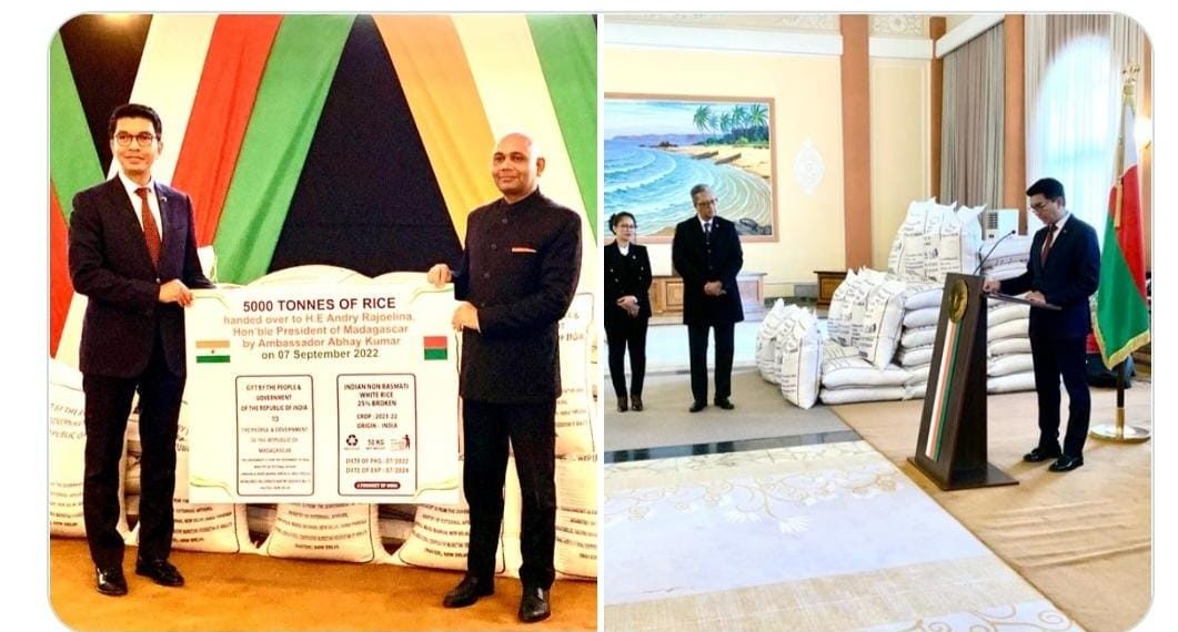 Nafed donates 500 MT rice to Madagascar