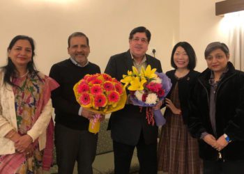 Arai visits NCUI; Sanghani-Chandra Pal welcome her