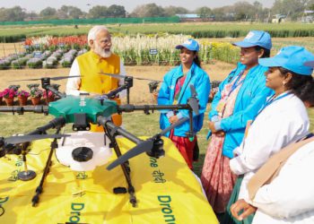 PM applauds Nari Shakti while IFFCO trained Drone Didi’s expertise wow him