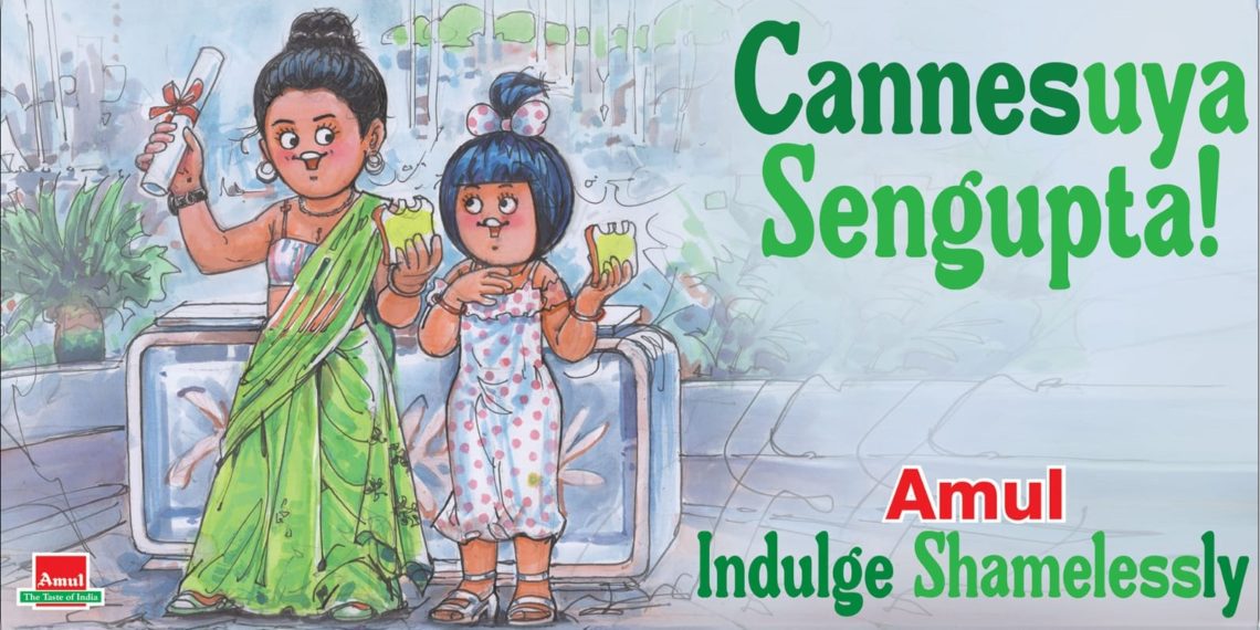 Amul celebrates Anasuya Sengupta’s achievement