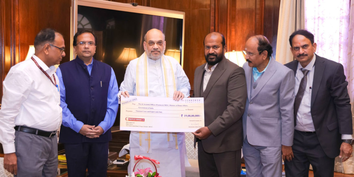 Repco Bank performs well in 2023-24; presents Dividend Cheque to Shah