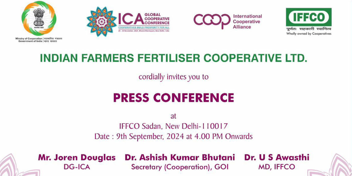 Global Co-op Conference: Presser today at IFFCO headquarters