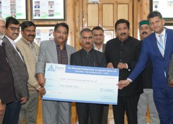 Himachal StCb donates Rs 2 crores to CM Fund