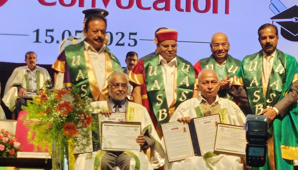 Kumar honoured with Doctorate by a Bangalore University