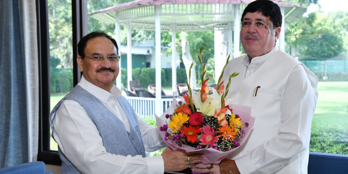 Sanghani meets Nadda, briefs him on Nano fertilizers