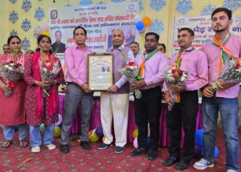 Awasthi felicitated during AGM of Jai Shri Sharda Co-op