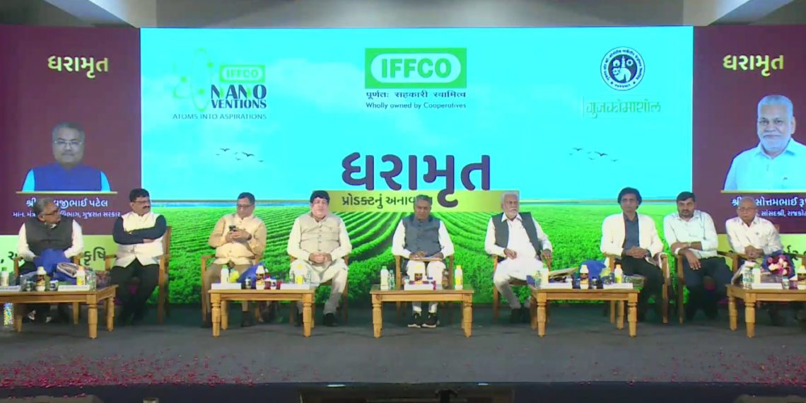 Sanghani, Patel launch IFFCO’s Next-Gen Bio Stimulant ‘DharAmrut’