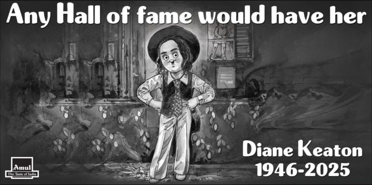 Amul pays tribute to Hollywood icon Diane Keaton