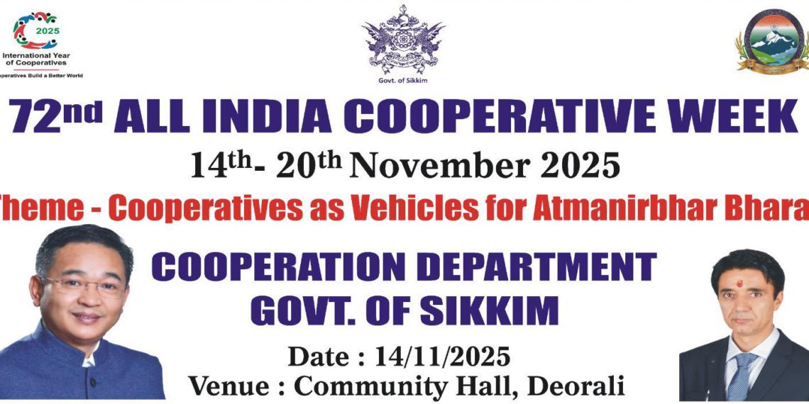 Sikkim to celebrate 72nd Co-op Week across six districts