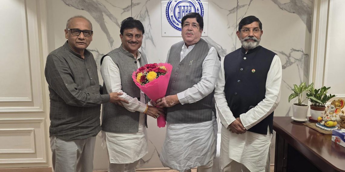 Sanghani welcomes GCMMF Chairman at NCUI Headquarters