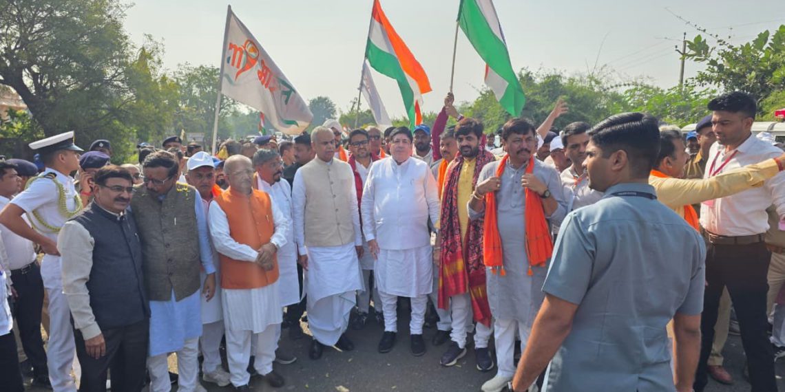 Sanghani attends Unity March with Guv in Vadodara