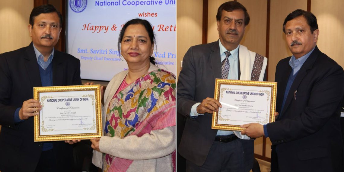 Savitri, Ved Prakash accorded warm farewell on superannuation
