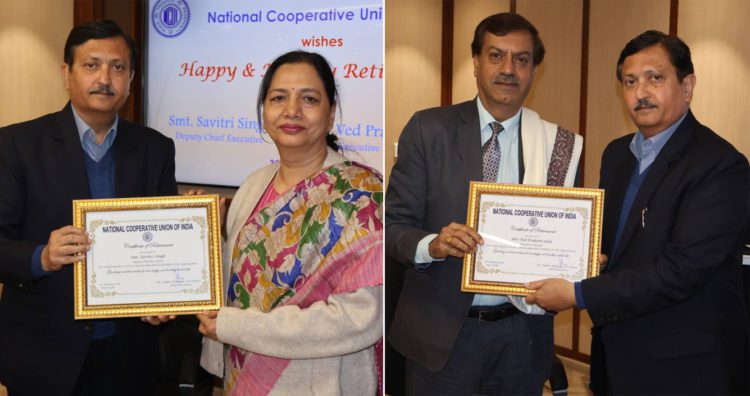 Savitri, Ved Prakash accorded warm farewell on superannuation
