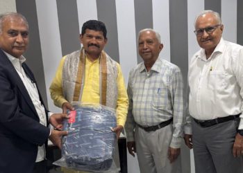 Sah Bharati leader visits Gujarat Urban Co-op Banks Fed