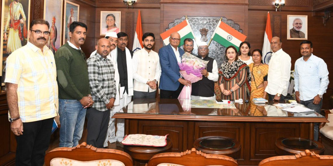 Ahilyanagar DCCB delegation meets Rajasthan Governor