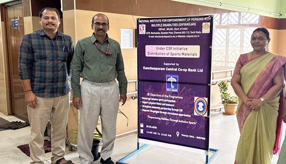 Kanchipuram CCB distributes sports materials to students