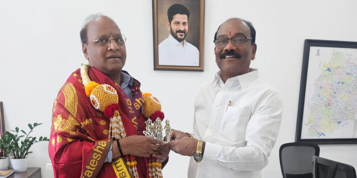 Founder Chairman of Tirumala CUB meets Telangana CM’s PS