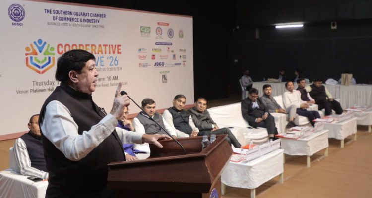 Sanghani addresses Cooperative Conclave in Surat