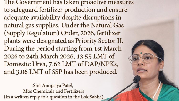 Govt assures Fertilizer availability amid disruptions